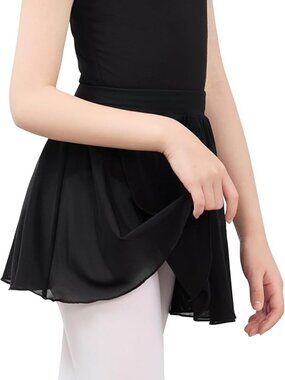 Motionwear | Ballet Dance Flowy Sheer Chiffon Layered Wrap Skirt Cover Up S 4-6